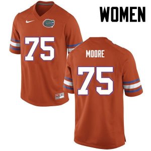 Women's Florida Gators #75 TJ Moore NCAA Nike Orange Authentic Stitched College Football Jersey HPQ0062NZ